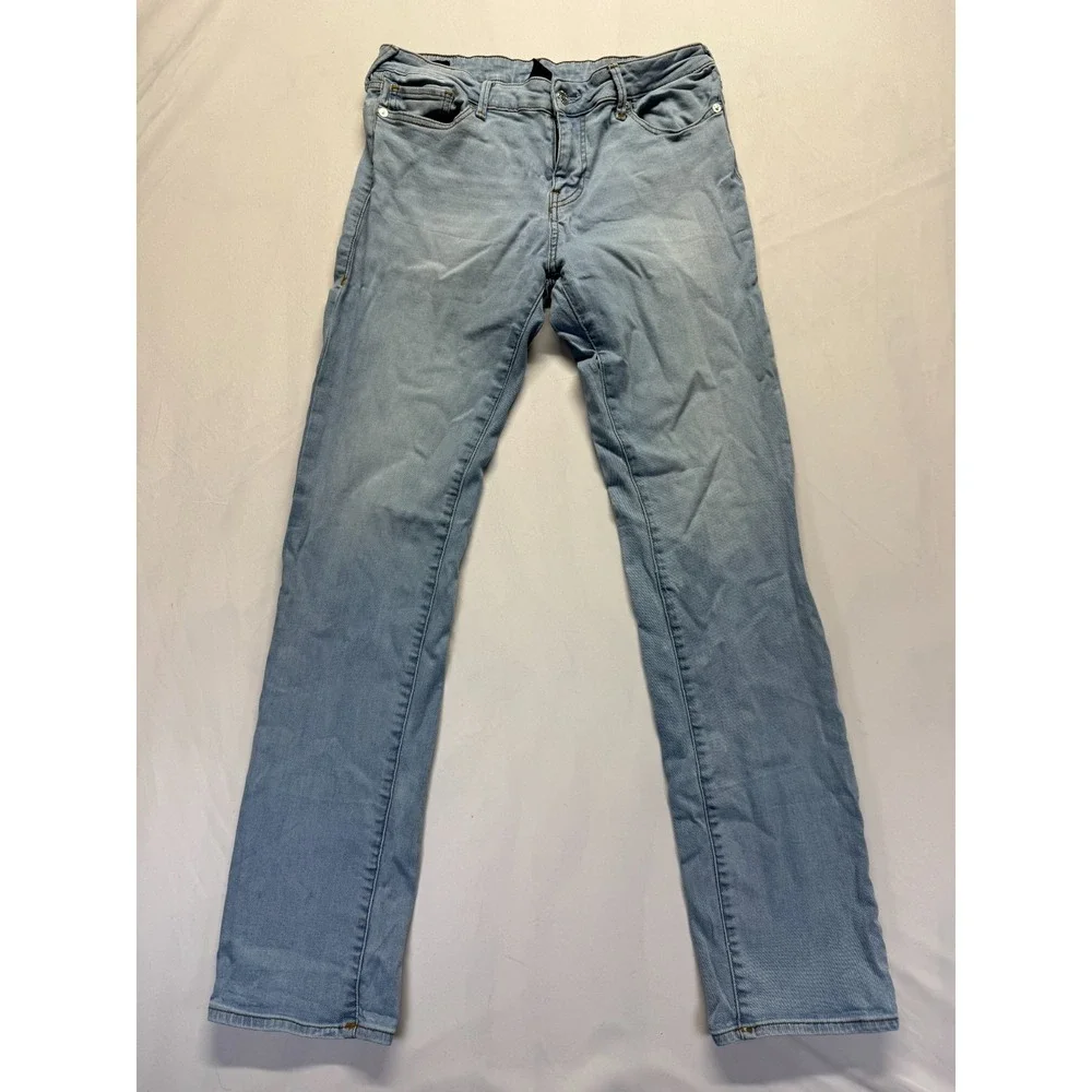 True Religion Billie Mid Rise Straight Jeans Men 32 Blue Light Wash Denim Cotton